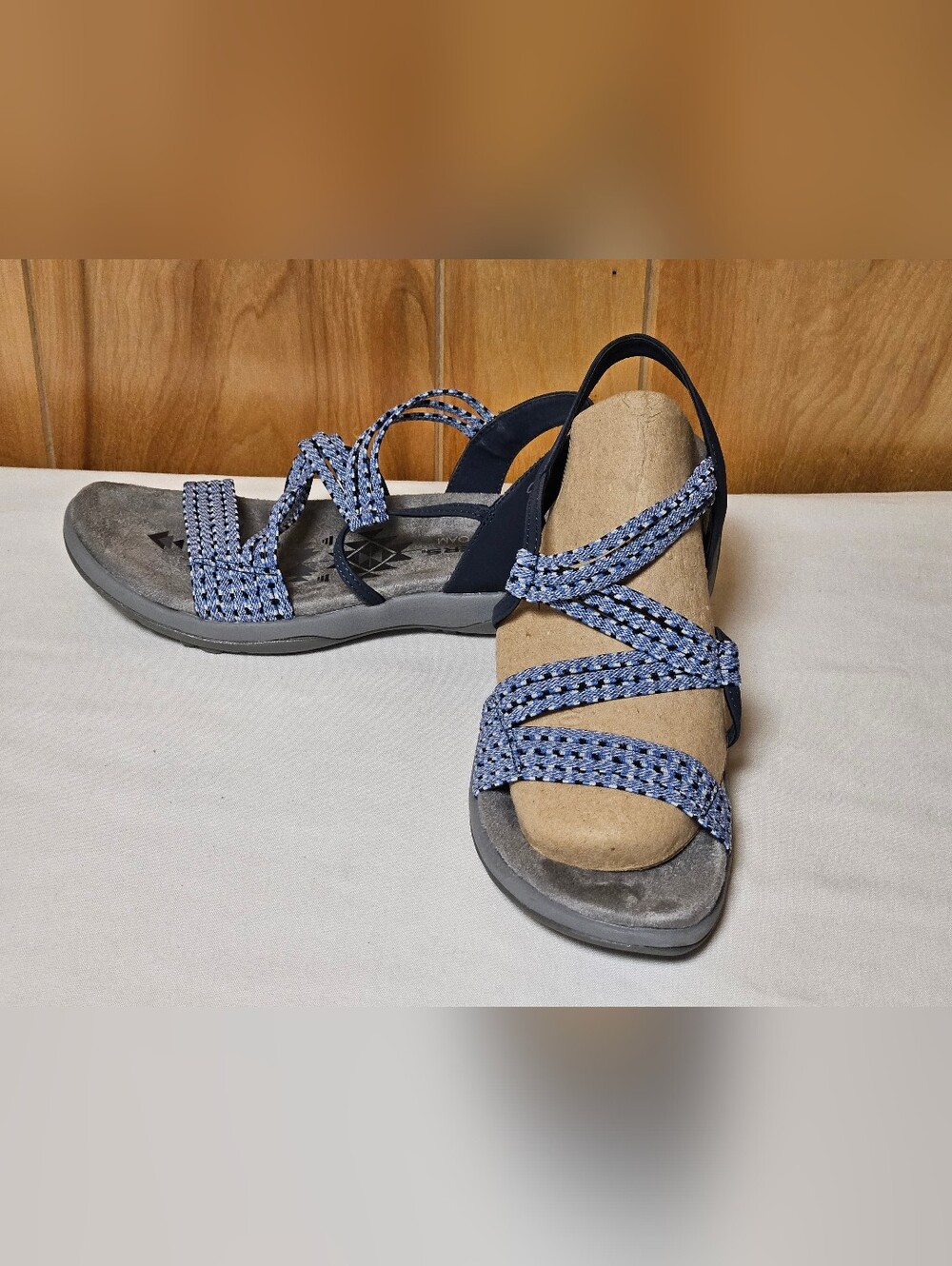 Skechers Women's Reggae Slim - Stretch Appeal Sandals Blue Size 9